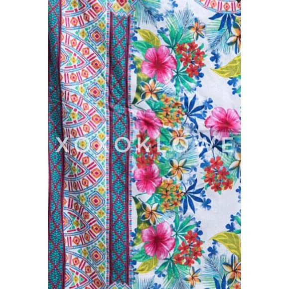 Floral Print Luxury Oversized Beach Blanket Towel - Picture 4 of 10